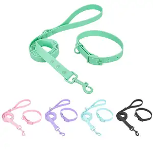 Sang trọng có thể điều chỉnh phản xạ Neoprene Dog collars dây xích cao cấp ly khai khóa Pet Phụ kiện sản xuất cao cấp