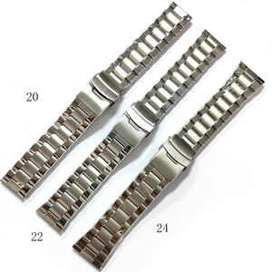 20mm 22mm 24mm折り畳み金属ステンレス鋼時計ストラップ時計バンドブレスレットチェーン - Product Image 4