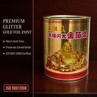 Peinture dorée de qualité industrielle, peinture à base d'eau à haute adhérence et résistante à l'abrasion pour la dorure de pierres et la sculpture sur bois