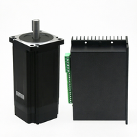 ZLTECH DC AC 36V 48V Nema 34 86mm 12N.m 7A Kit Driver Motor Servo Stepper Hybrid Loop Tertutup Model ZL86HS120-1000+2S86 untuk Laser