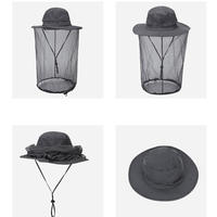 Sombrero Antimosquitos con Malla Protectora Facial, Gorro de Pesca, Sombrero de Apicultura Anti-insectos, Gorra para Senderismo, Camping y Safari al Aire Libre H037C