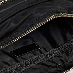 Sac à bandoulière classique en nylon réutilisable pour femme, logo personnalisé DIY, imperméable, unisexe, sac de voyage, bandoulière, portable, fermeture éclair, noir, automne - Product Image 5