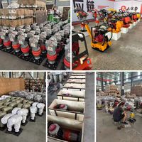 Compacteur à piston ZUJI HCD125, moteur essence/diesel/électrique 5,5 CV, 95 kg, 220 V/380 V, force d'impact 13 KN, profondeur de compactage 35 cm.