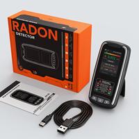 Monitor de Radón Portátil para el Hogar, Detector de Radón con Espectrometría Alfa, Sensor de Alta Precisión, 45 Días de Duración de la Batería, Modelo RM-62, Sonido+Luz