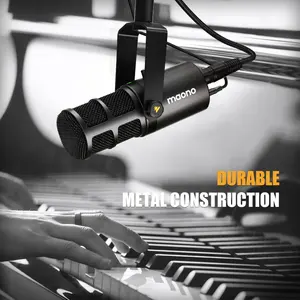 Maono <span class=keywords><strong>microfono</strong></span> dinamico USB/XLR tutto in metallo con <span class=keywords><strong>Jack</strong></span> per <span class=keywords><strong>cuffie</strong></span> Mute One-Touch e controllo del Volume per Podcasting Streaming PD400X - Product Image 6