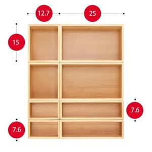 Hot Sales <b>Desktop</b> <b>Storage</b> Box Multi-functional Bamboo <b>Drawer</b> Organizer - Product Image 1