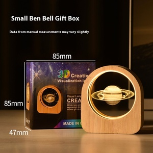 Đèn ngủ trang trí nhà hình cầu pha lê khắc laser 3D họa tiết vũ trụ, đế gỗ, nguồn USB tùy chỉnh, có sẵn trong kho - Product Image 4