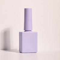 Botol Kosong Gel UV Ungu 10ml Bentuk Kotak dari Stock Factory, Kemasan Botol Kaca untuk Gel Nail Polish UV