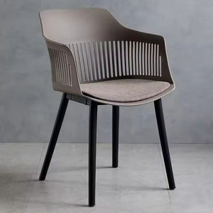 Silla de Comedor Moderna de Alta Calidad, Diseño Nórdico Italiano, Patas de Metal y Plástico, para Hogar, Cocina, Hotel, Restaurante - Product Image 2