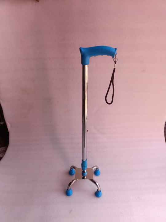 Stainless Steel Adjustable Height Walking Canes Walking Stick Four Legged Crutches