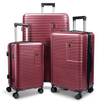 Ensemble valise 3 pièces avec logo personnalisé Bagages de voyage spinner PC + ABS Valise à roulettes rigide Bagage à main