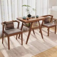 Table à manger en bois massif élégante et moderne, mobilier de haute qualité pour la maison et les restaurants, style simple pour la décoration de la salle à manger