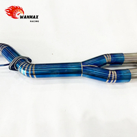 Système d'échappement entièrement en titane pour Nissan GT-R R35 (2007+), 3.8L Twin Turbo, échappement à soupapes Cat-Back avec embouts bleus/violet brûlés