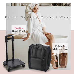 Rolling <b>Makeup</b> <b>Case</b> with Removable <b>Makeup</b> Pouches Travel Cosmetic Organizer Trolley Bag with Multiple Detachable Storage - Product Image 5