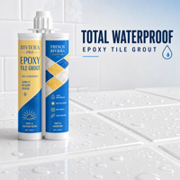 Scellant époxy imperméable anti-moisissure pour carrelage, 400 ml, tube double, adhésif époxy pour carrelage pour salle de bain