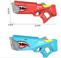 Pistola de Agua Eléctrica de Tiburón para Niños, Pistola de Agua Automática con Batería para Piscina, Juguetes para Fiestas al Aire Libre, Hechos de Plástico