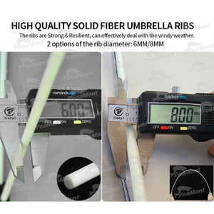 FEAMONT, venta al por mayor, sombrillas anti-UV coloridas, sombrilla de sol personalizada, sombrilla de playa para exteriores para playa - Product Image 3