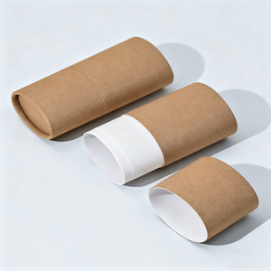 Biodegradable Custom Logo Cardboard Oval Lip Balm Sunscreen Stick Container <strong>Packaging</strong> Push up Natural <strong>Deodorant</strong> Kraft Paper Tube - Product Image 2