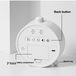 New hiện đại kỹ thuật số LED đồng hồ báo thức đa chức năng về phía trước đếm ngược thứ hai tay Hiển thị cạnh giường ngủ Đồng hồ điện tử trẻ em người lớn - Product Image 6