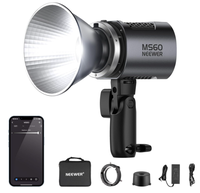 NEEWER MS60 65W Lumière COB Continue, Contrôle par APP 2.4G, 9 Modes de Scène, Gradation 0-100, Adaptateur Monture Bowens