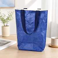 Grand sac de courses en Tyvek lavable et résistant aux déchirures avec fermeture éclair, robuste et écologique, idéal pour le shopping et les voyages