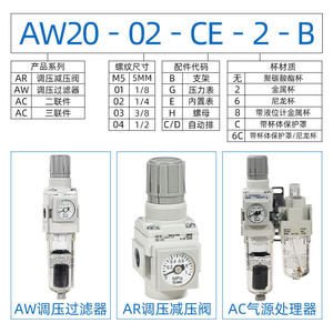 Válvula Reguladora de Presión y Filtro para Procesador de Aire SMC AR20 AR30 AR40 K 01 02 03 04G BG H - Product Image 3