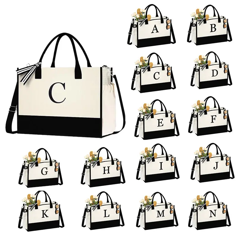 Factory Supply Personalized Canvas Shoulder Bags Custom Large Capacity Beach Tote Bag For Women