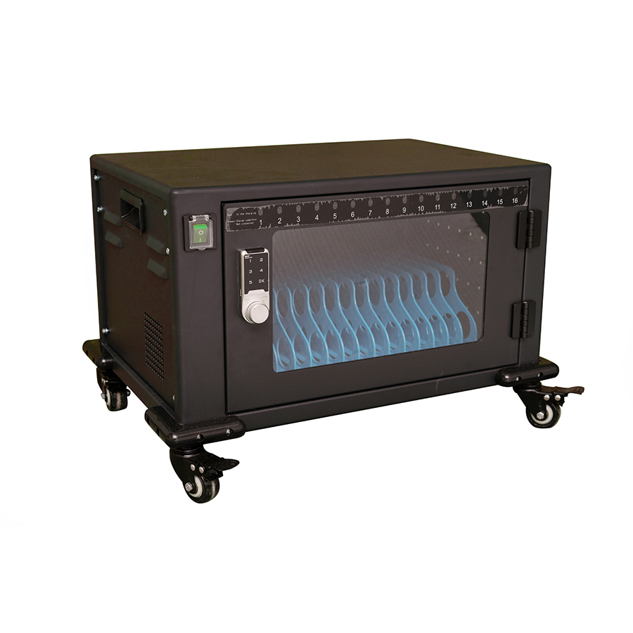 Зарядная тележка для Ipad, ноутбука, 20 секций, USB-зарядка с роликами для школы