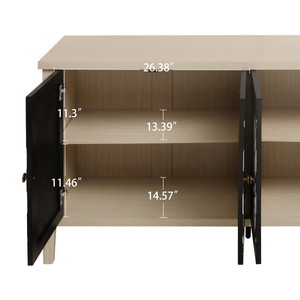 Modern Sideboard Buffet Cabinet 4 Doors Adjustable <b>Shelves</b> Storage Living Room Furniture - Product Image 6