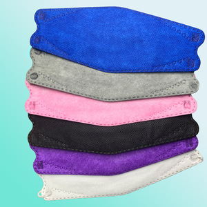 Masques faciaux jetables <span class=keywords><strong>FFP2</strong></span> KF94 de couleur personnalisée, non tissés, KN95 en forme de poisson pour un meilleur ajustement, respirateurs et masques confortables - Product Image 1
