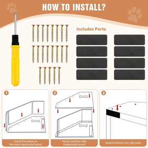 <span class=keywords><strong>Escaleras</strong></span> Plegables de Madera Maciza para Perros, Ahorro de Espacio, Escalones Ajustables, Rampa Plegable para Mascotas, Rampas de Madera para Camas y Sofás - Product Image 4