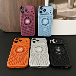 เคสโทรศัพท์ iPhone 18 Pro Max แบบระบายอากาศ ลายเกล็ดหิมะ ผิวด้าน แบบรังผึ้ง แม่เหล็กดูดติด  วัสดุ TPU ป้องกันแรงกระแทก พร้อมฝาครอบป้องกันเลนส์ - Product Image 1