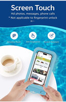 Funda Impermeable para Teléfono de PU con Ventana Transparente para iPhone, para Uso en Playa y Natación, Bolsa Ecológica a Prueba de Polvo
