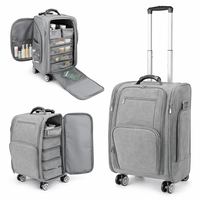 Trousse de Maquillage Professionnelle Portable, Valise de Voyage pour Cosmétiques et Accessoires, Boîte de Rangement de Beauté avec Poignée