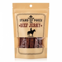 Sachets en plastique de qualité alimentaire sans BPA pour biltong et bouchées de bœuf, feuille métallisée haute barrière, fermeture éclair refermable, impression personnalisée, délai d'échantillonnage de 7 jours
