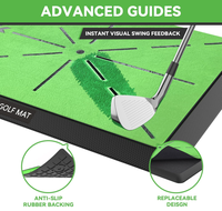 Tapis de golf gazon artificiel intérieur extérieur entraînement de golf frapper tapis d'écaillage balançoire cadeaux de golf pour hommes femmes avec 3 remplaçables