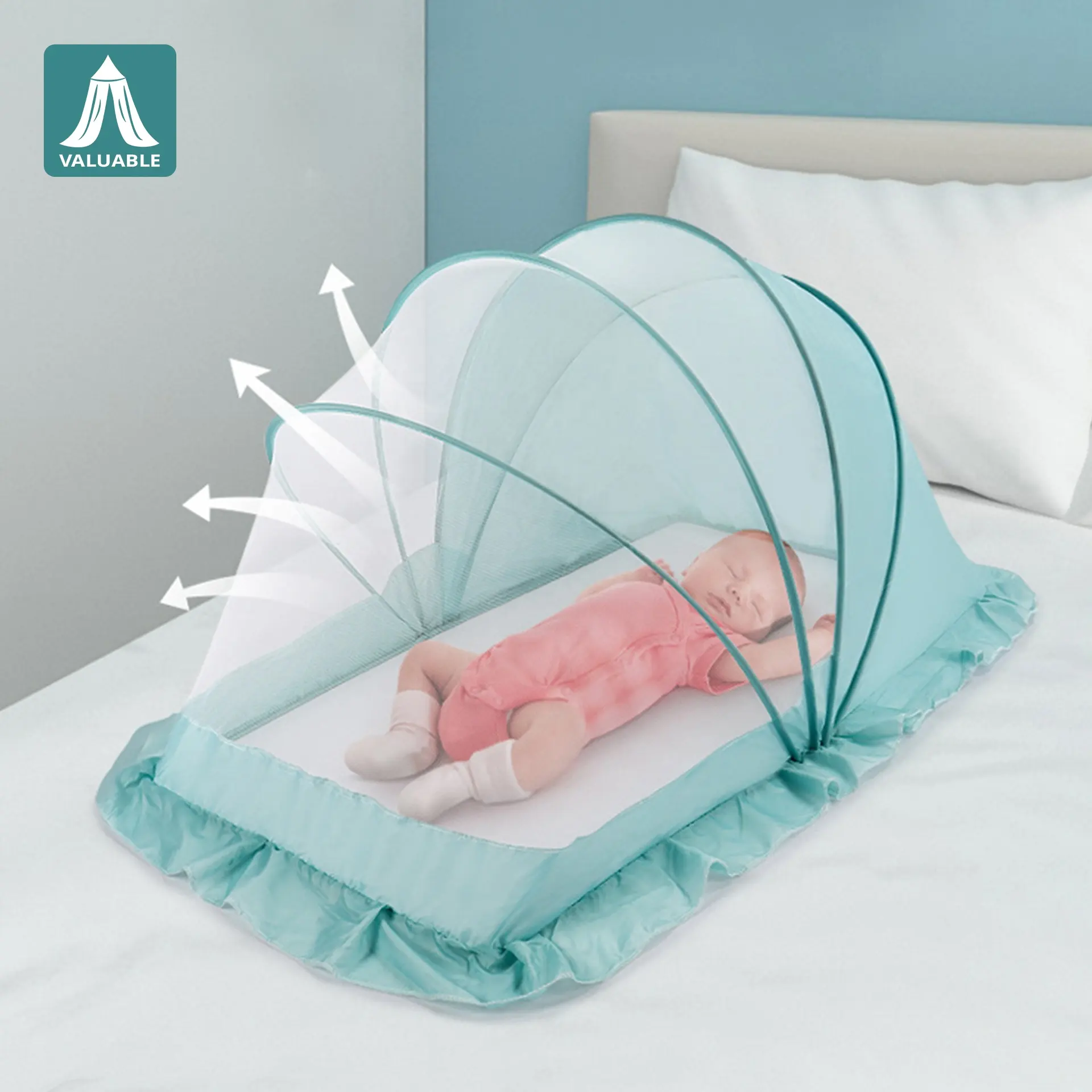 תינוק בטיחות עריסה אוהל מתקפל נייד מיטת תינוק נייד אוהל יתושים עבור תינוק מצעים סט עם כילה
