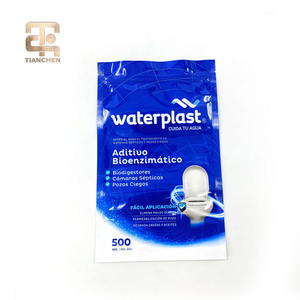 Sachet d'emballage personnalisé imprimé pour additif enzymatique bio, pochette à fermeture éclair verticale pour produit de traitement des fosses septiques et des drains de toilettes, OEM - Product Image 2