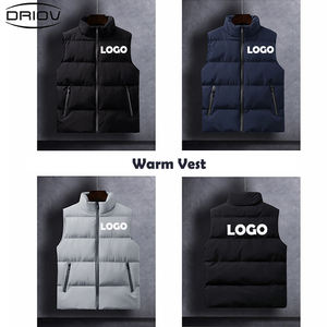ड्रिव स्टैंड कॉलर गर्म कपास बनियान पुरुषों की सर्दियों में नए ढीले आकस्मिक बाहरी कपड़े कस्टम लोगो थोक - Product Image 1