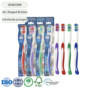 Bàn chải đánh răng bằng nhựa cỡ trung bình bằng nylon nhãn hiệu riêng tùy chỉnh Nhà sản xuất bàn chải đánh răng bằng nhựa dành c - Product Image 1