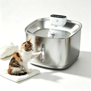 Lightweight Stainless Steel Pet Water <b>Feeder</b> Fresh Water Cycle Electric Indoor <b>Cat</b> Fountain - Product Image 1
