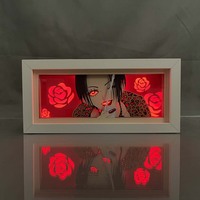 Anime Lightbox Nana Osaki pour chambre d'enfant Décoration Manga Veilleuse LED Nana Osaki Paper Cut Shadow 3d Light Box Lampe de bureau ZDD 53-89