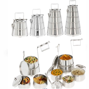 Durable Stainless Steel Pyramid <b>Lunch</b> <b>Box</b> Heavy Duty Meal <b>Box</b> 5 Compartment 2000ml Leak Proof Dishwasher Safe Lightweight - Product Image 6