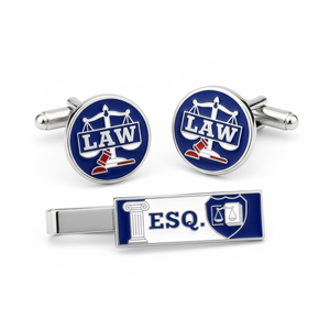 Bán Sỉ Tùy Chỉnh Luật Sư Khuy Măng Sét Và <span class=keywords><strong>Tie</strong></span> Clips Set Khoảng Trống 925 Bạc Cho Nam Giới Sang Trọng - Product Image 1