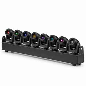 Barra Láser de 8 Cabezas RGB, Barra Láser Móvil con Inclinación Individual, Efecto de Ventilador DMX512 para Conciertos, DJ y Escenarios - Product Image 2
