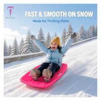 Luge d'hiver pour enfants, légère, certifiée CE EN71, en plastique HDPE sûr, 4 couleurs, toboggan avec poignées et corde, 120 kg, jouet de Noël