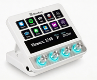 Controlador de Transmisión MiraBox N4 Pro con 10 Teclas LCD Personalizables, Barra Táctil, 4 Perillas RGB, Panel de Macros para Streaming y Juegos de PC