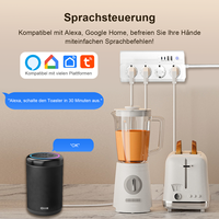Regleta Inteligente WiFi Zigbee Matter EU LangYeao de 3500W 16A, 4 Tomas de Corriente con Control Independiente, 3 Puertos USB y 1 Tipo-C, Compatible con Home Assistant y Alexa