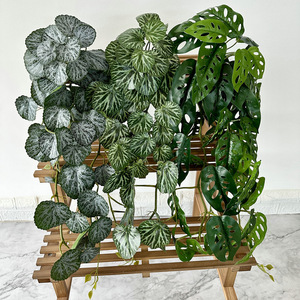 Plante artificielle de jardin avec feuilles perforées et rondes, hauteur 30cm-100cm, pour décoration intérieure - Product Image 2