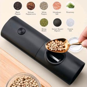 Electric Salt and <b>Pepper</b> <b>Grinder</b> With Adjustable Coarseness Refillable Mill Battery Powered Kitchen Automatic Gadget - Product Image 4